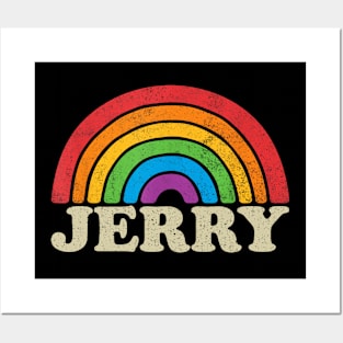 Jerry - Retro Rainbow Flag Vintage-Style Posters and Art